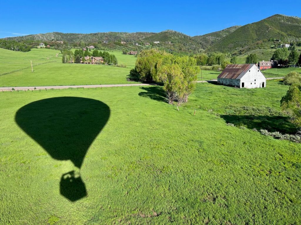 hot air balloon shadow