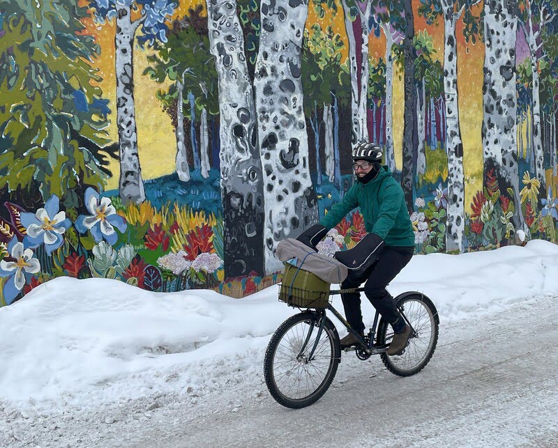 winter bike commuting