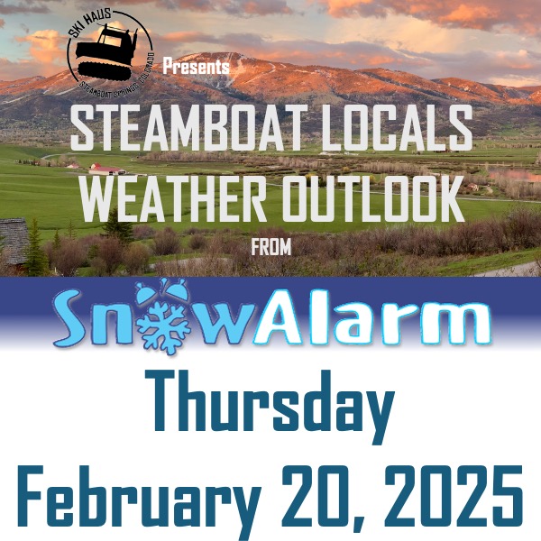 Snow Alarm Steamboat Springs weather forecast ski conditions in Steamboat Colorado